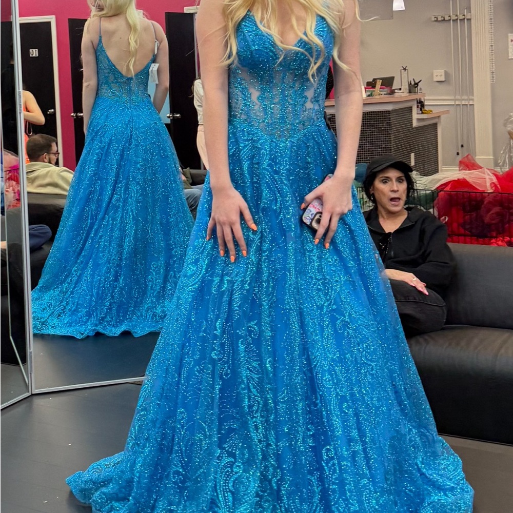 Stunning Blue Sequin Gown